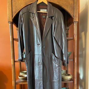 Women's Glove Leather Brown Coat